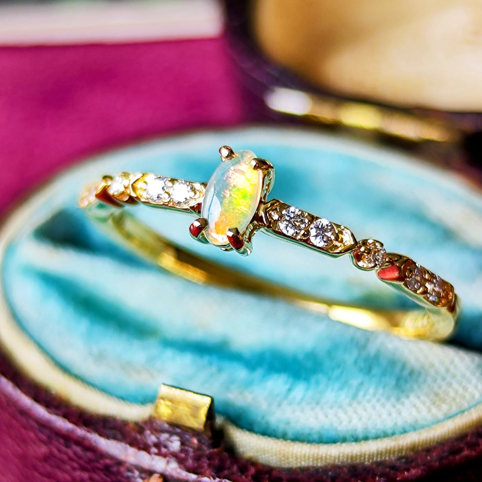 天然ダイヤモンド　リング 天然オパールキャッツアイ 天然ダイヤモンド リング – Mico宝飾店