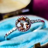 天然アンダリュサイト 天然ダイヤモンド リング