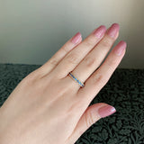 天然アレキサンドライト ダイヤカット ハーフエタニティリング 18金