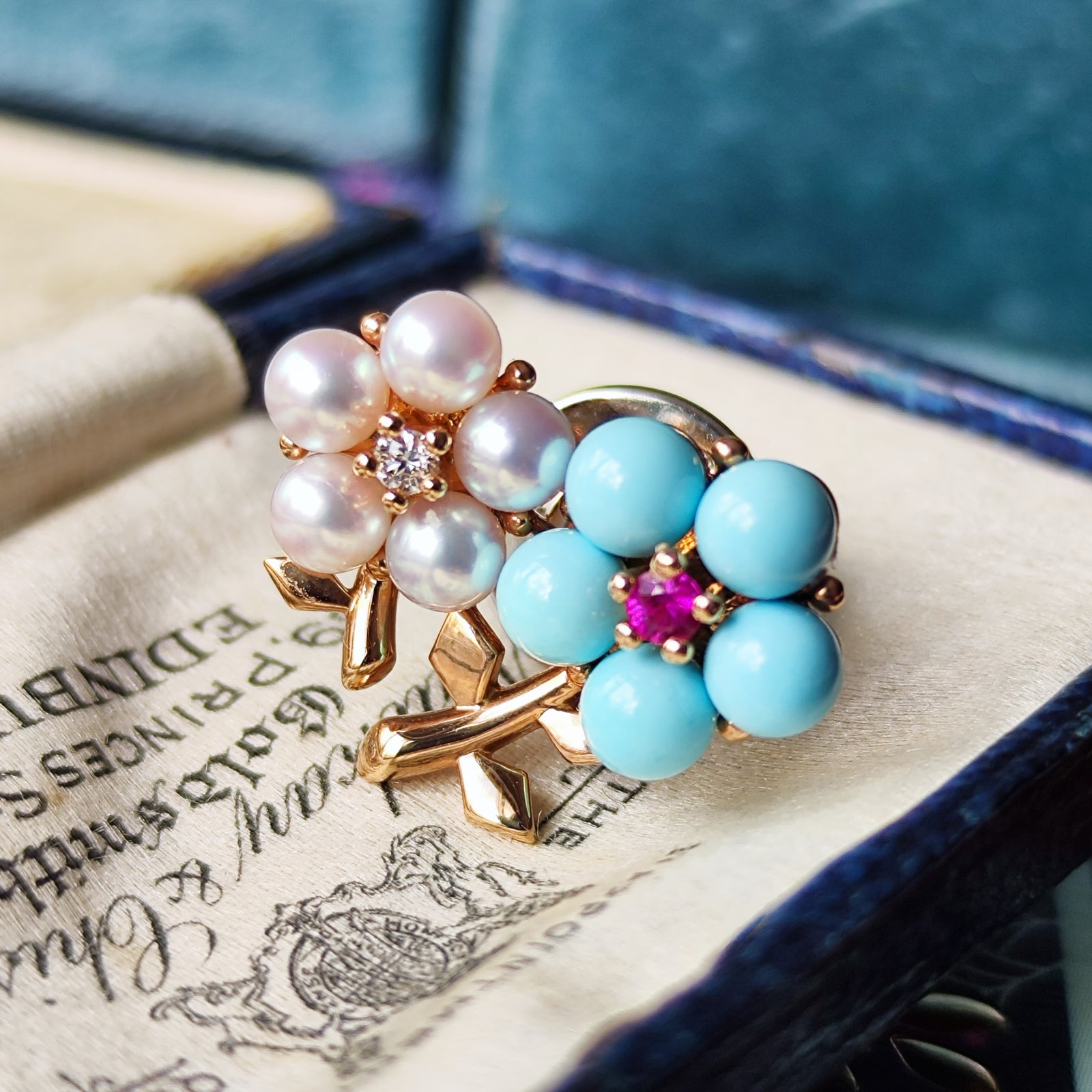 MIKIMOTO ミキモト あこや真珠 ダイヤモンド ターコイズ ルビー