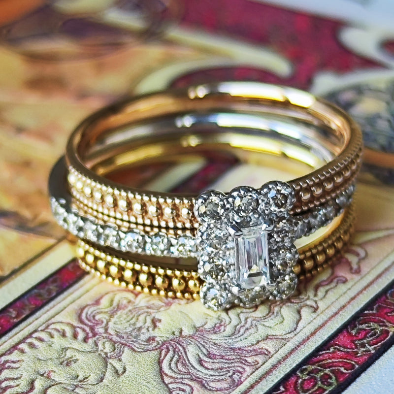 天然ダイヤモンド スタッキングリング