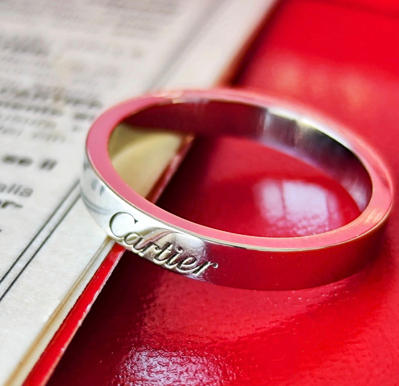 Cartier カルティエ Cドゥ エングレーブドリング プラチナ 54 – Mico宝飾店