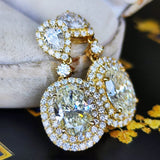 【大粒】天然ダイヤモンド 計4.02ct 1.76ct 18金ピアス GIA