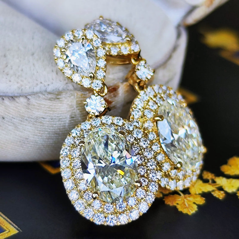 【大粒】天然ダイヤモンド 計4.02ct 1.76ct 18金ピアス GIA