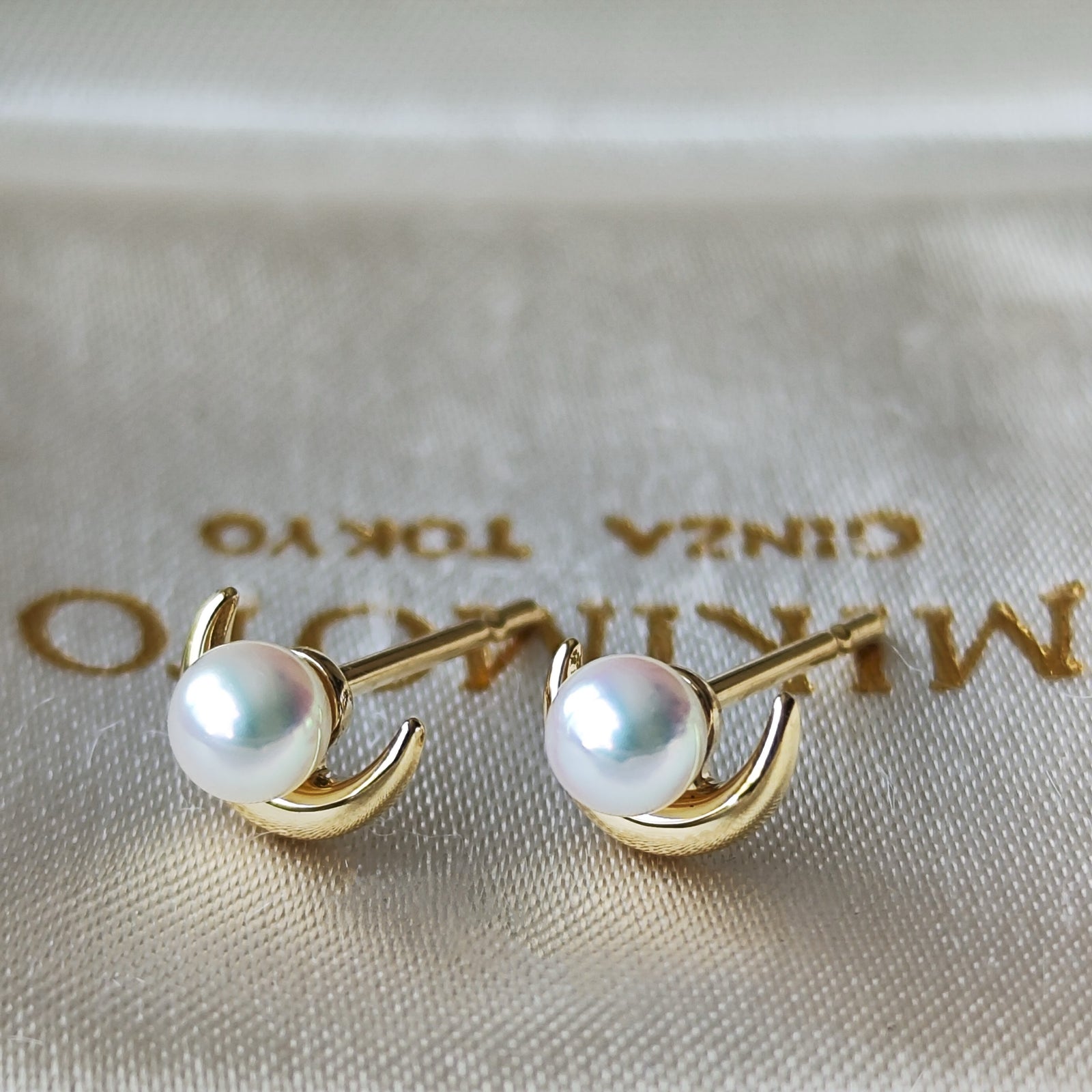 【極上】ミキモト　K14 ピアス　アコヤ　本真珠　ベビーパール　片耳 MIKIMOTO ミキモト あこや ベビーパール 18金ピアス – Mico宝飾店
