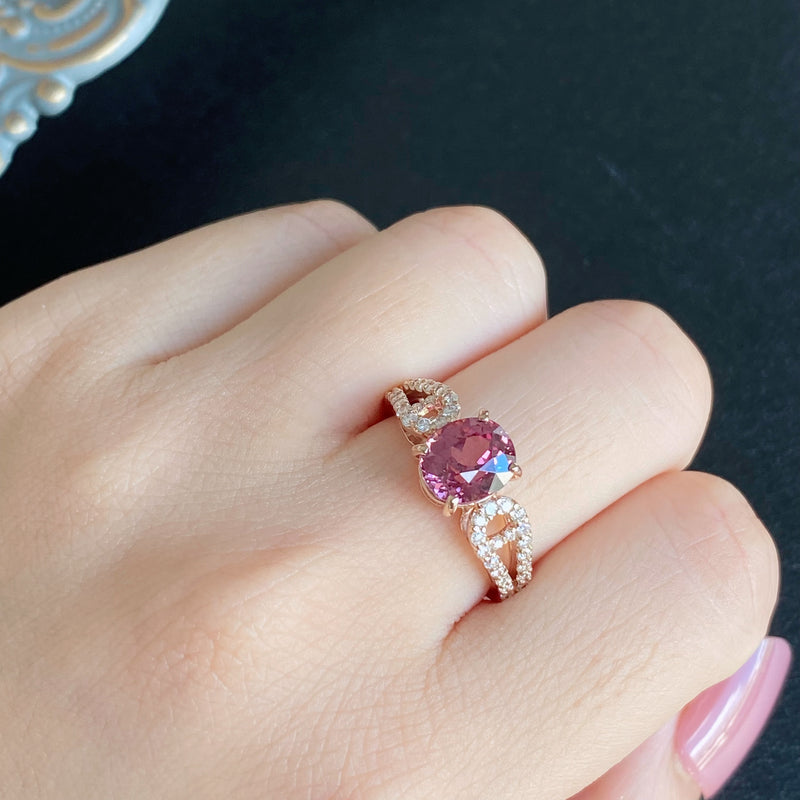 【マラヤガーネット】天然ガーネット 2.39ct 天然ダイヤモンド リング