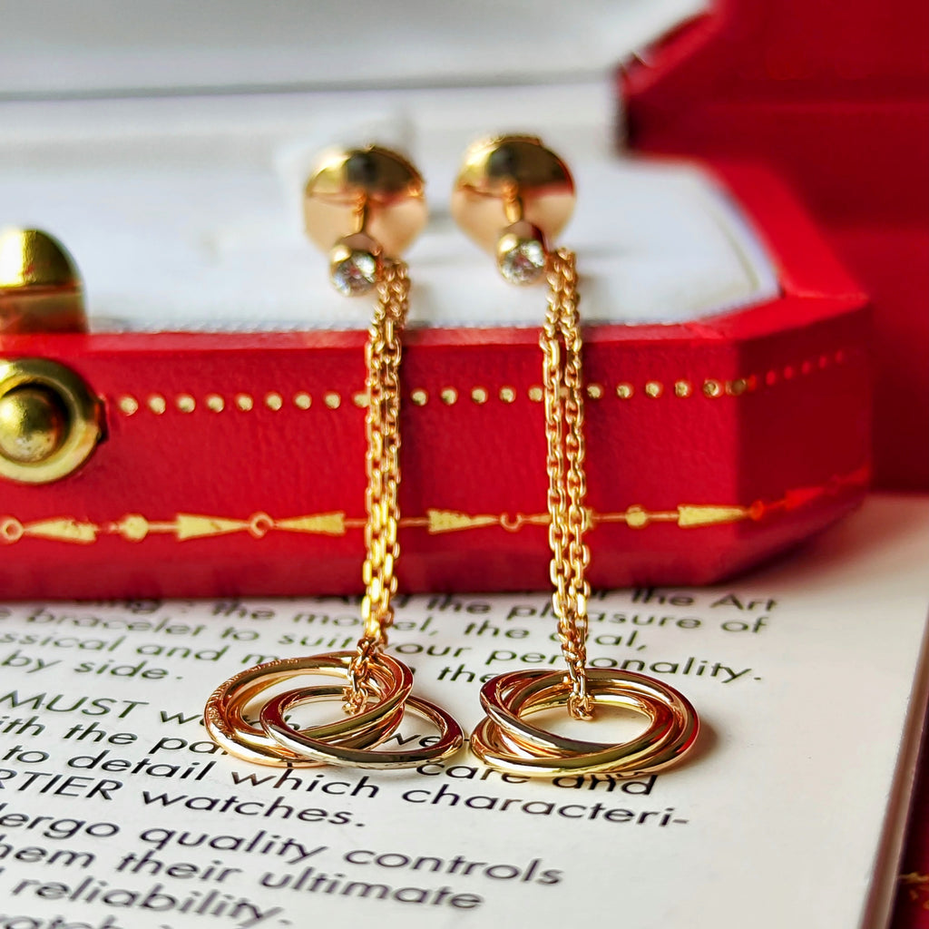 Cartier カルティエ スィートトリニティピアス ダイヤモンド 18金