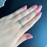 天然パライバトルマリン ペアシェイプ 天然ダイヤモンド リング