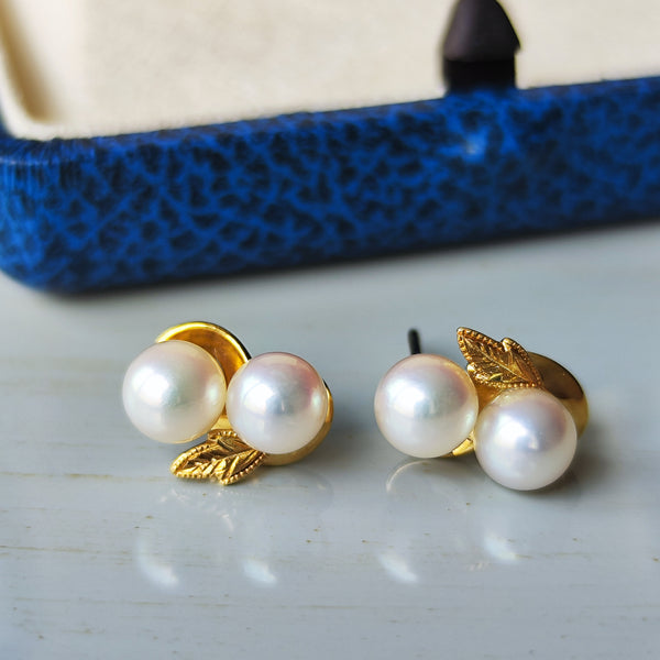 MIKIMOTO ミキモト あこや真珠 ヴィンテージピアス