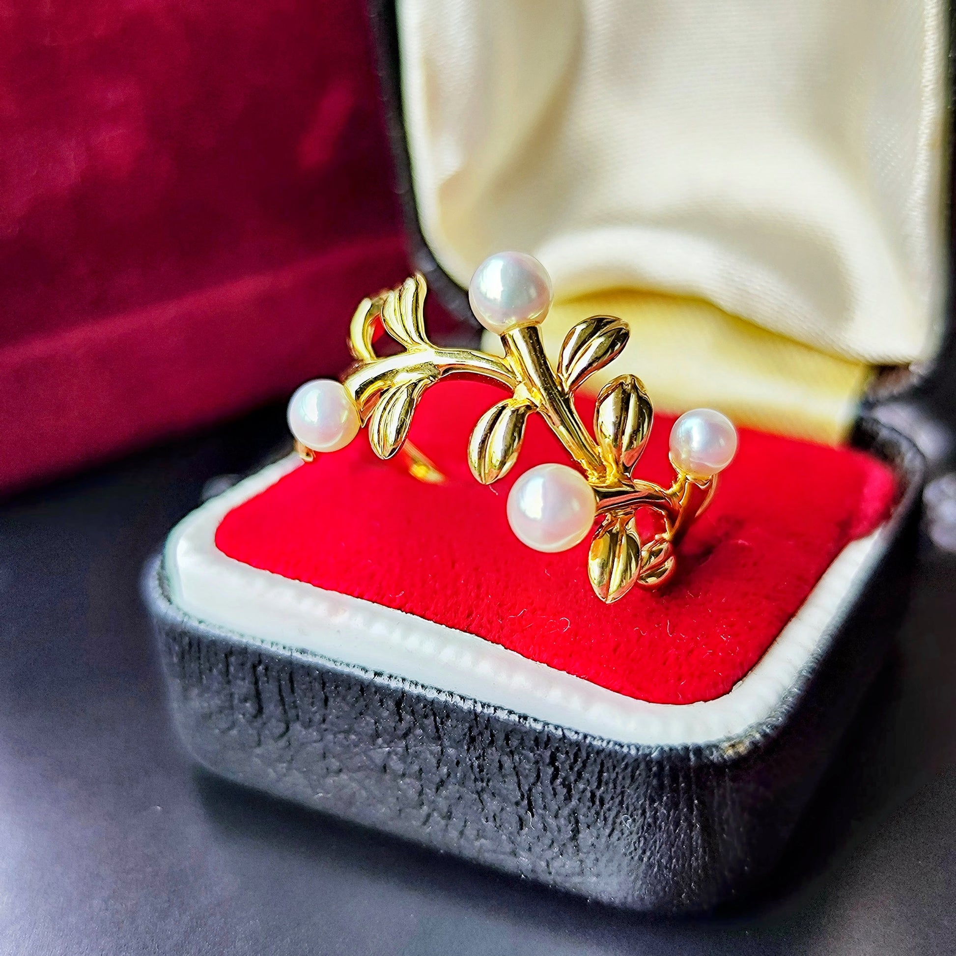 MIKIMOTO ミキモト あこや真珠 18金リング