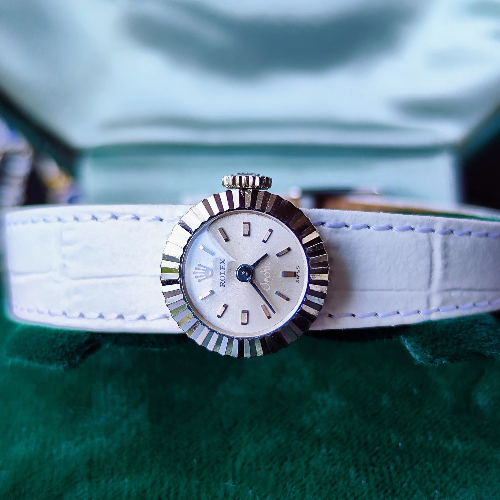 【OH済み】ROLEX ロレックス CHAMELEON カメレオン Orchid 18金無垢 手巻き腕時計
