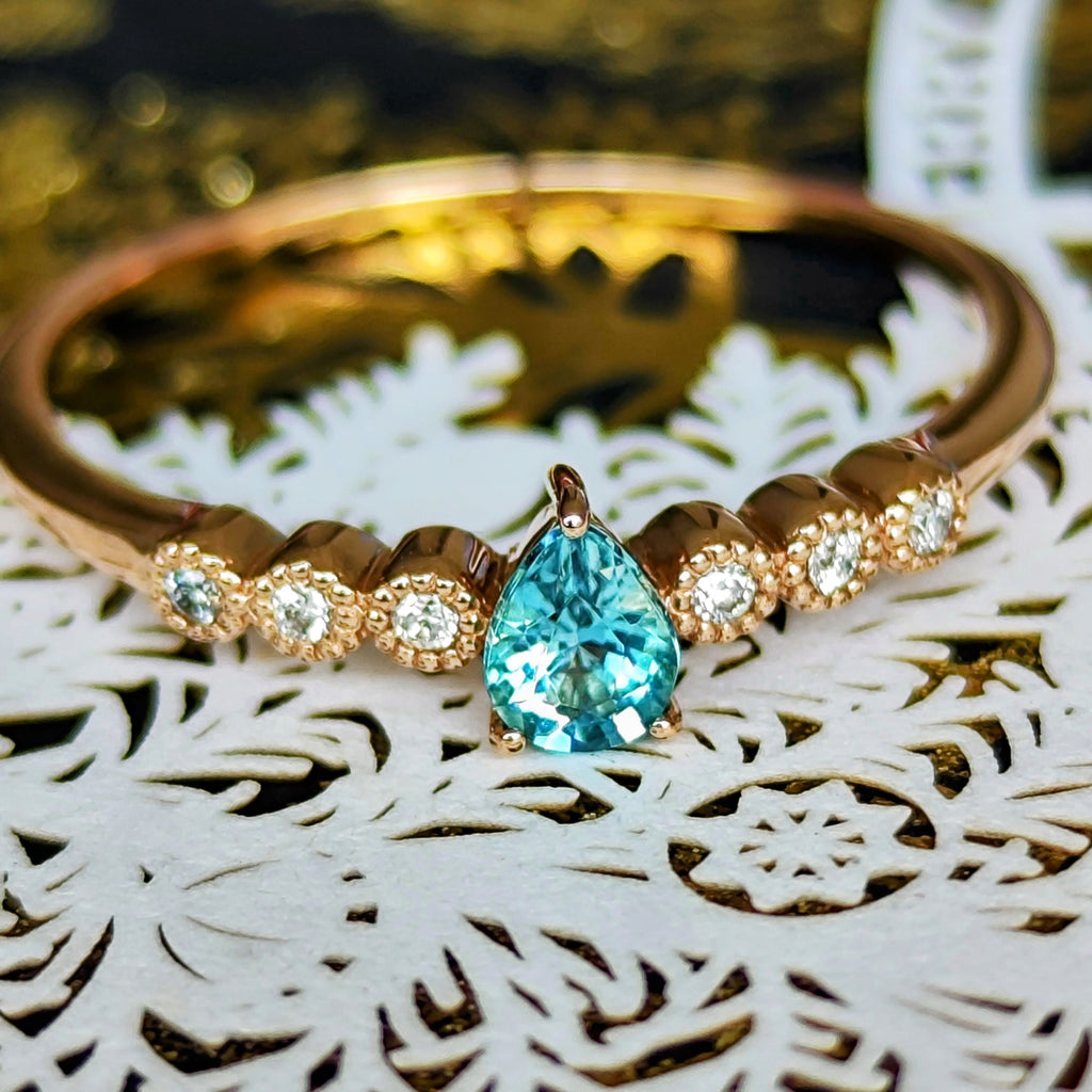 天然グランディディエライト 0.18ct 天然ダイヤモンド