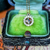 天然アンダリュサイト 天然ダイヤモンド ネックレス