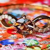 天然アンダリュサイト 天然ダイヤモンド リング