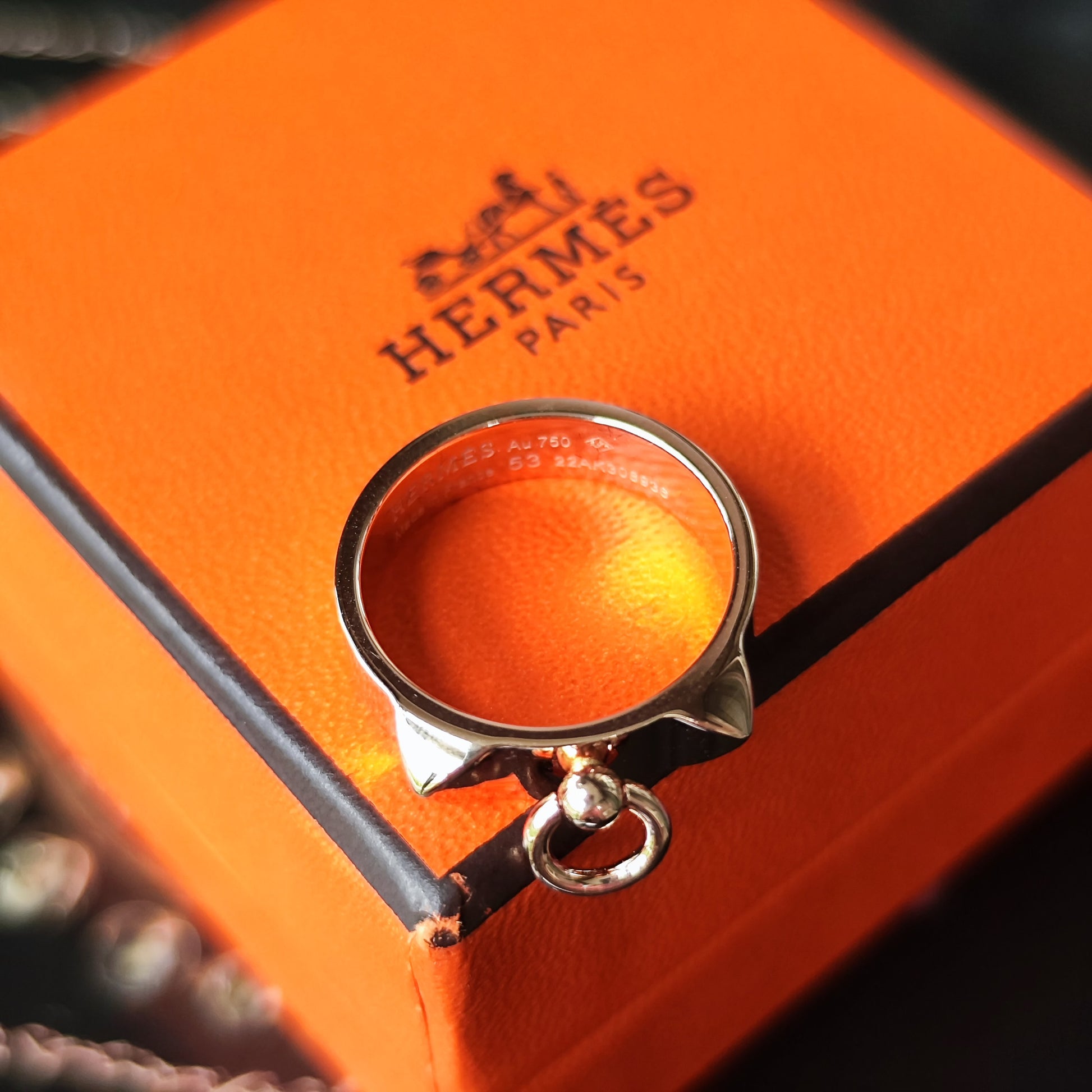 HERMES エルメス コリエドシアン 18金PG 53