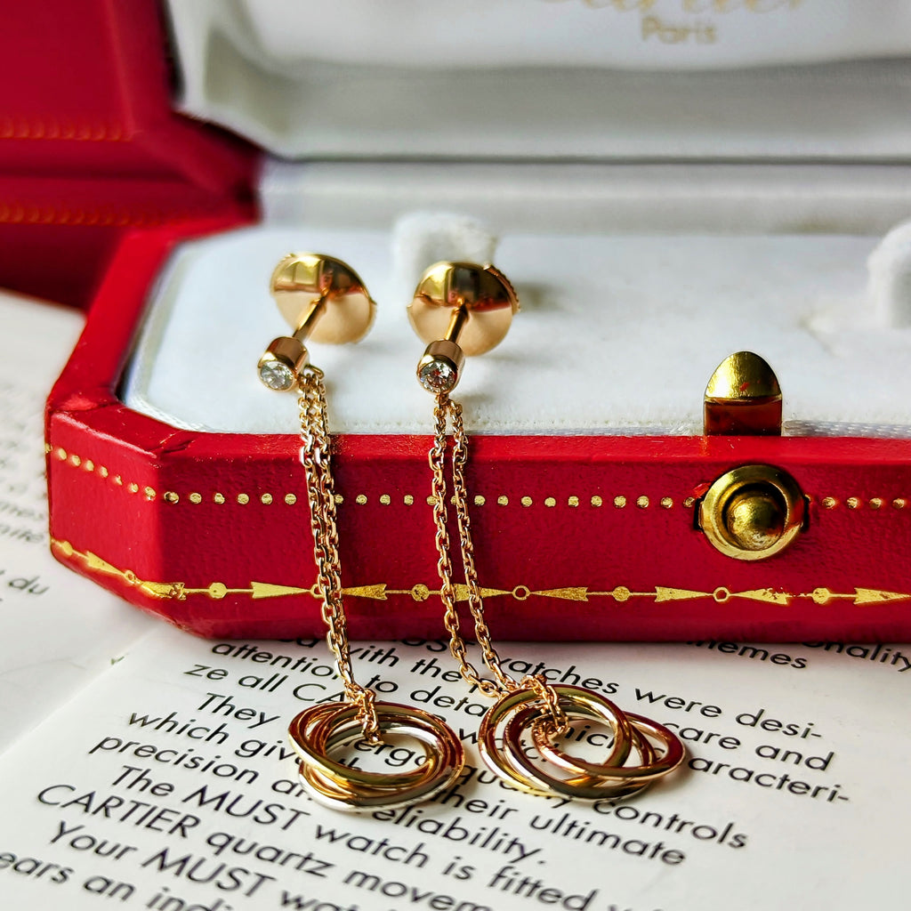 Cartier カルティエ スィートトリニティピアス ダイヤモンド 18金
