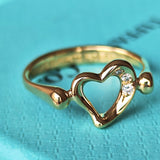 【オールドティファニー】TIFFANY&Co
ティファニー オープンハート ダイヤモンド リング