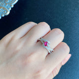 【非加熱 ピジョンブラッド】天然ルビー 天然ダイヤモンド リング