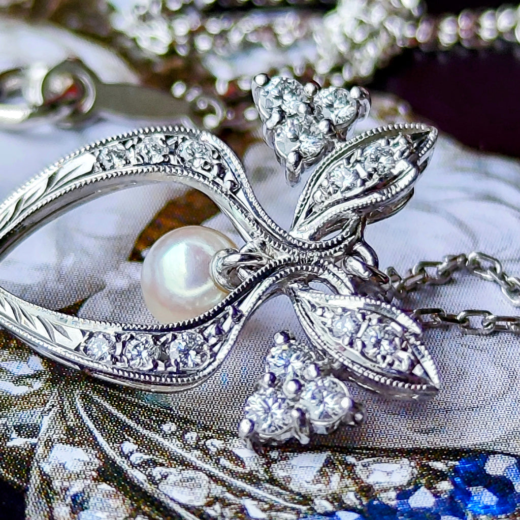 MIKIMOTO ミキモト あこや真珠 淡水真珠 プラチナネックレス