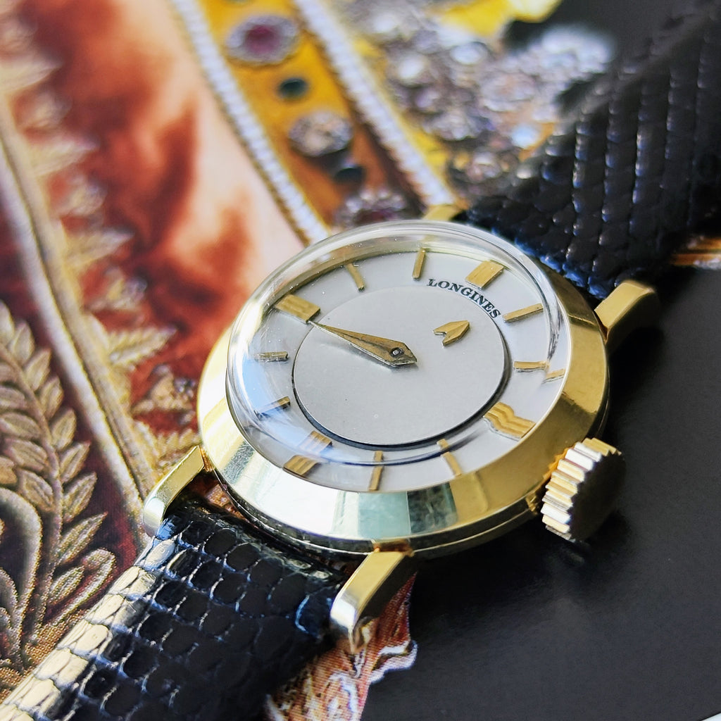 【お値下げ】OH済み LONGINES ロンジン ミステリーダイヤル 14金無垢 手巻き腕時計