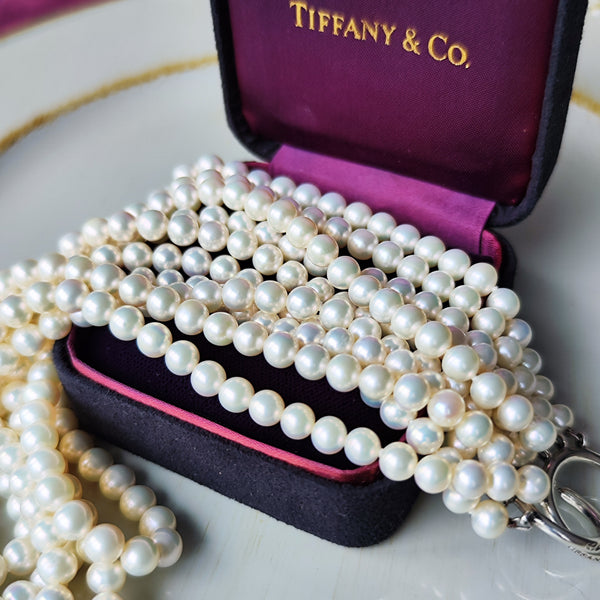 TIFFANY＆Co. ティファニー トルセード 淡水真珠 5連ネックレス