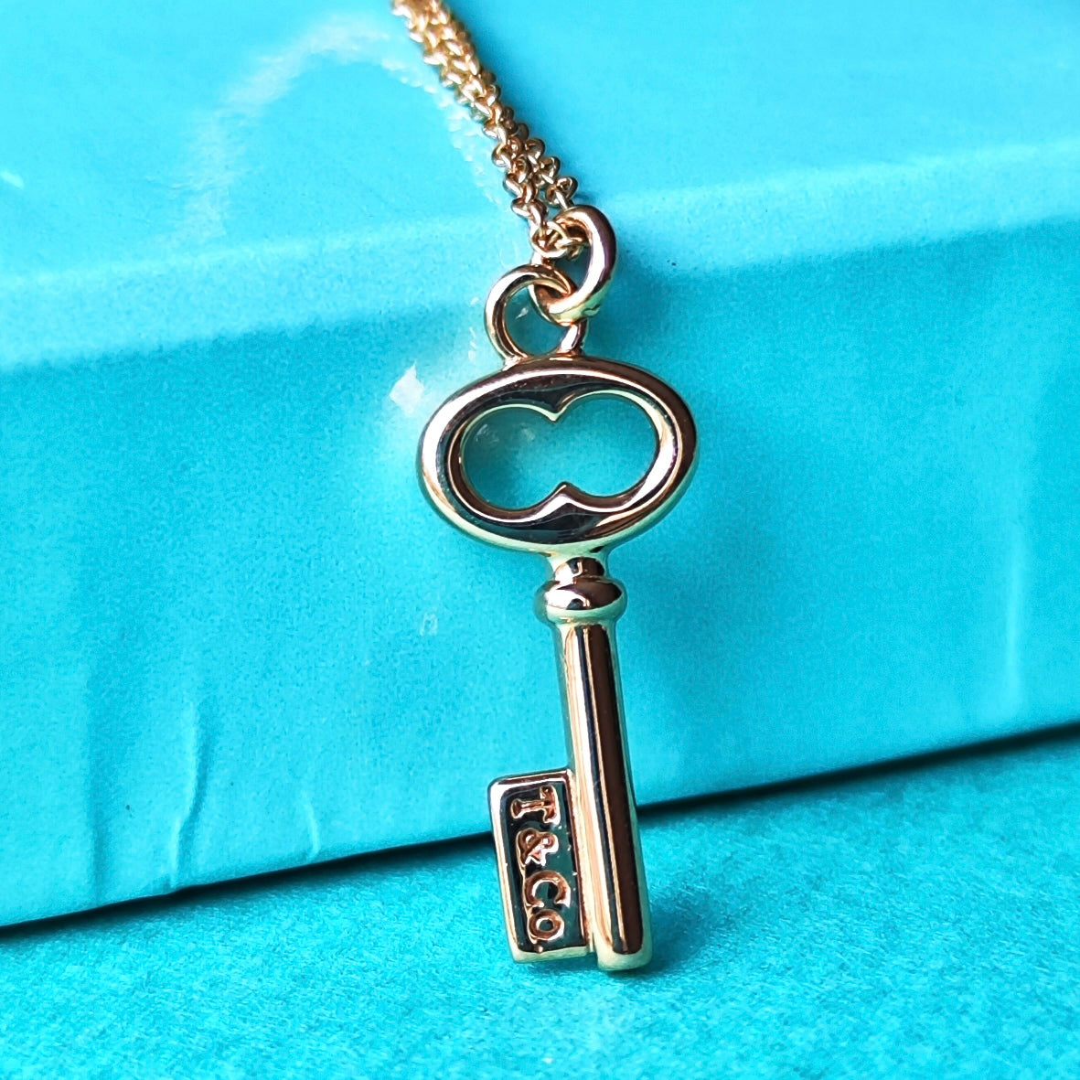 TIFFANY &Co ティファニー ヴィンテージ オーバル キーネックレス ミニ 18金PG