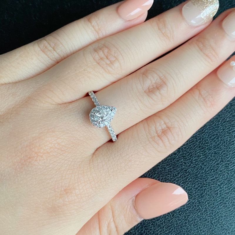 【最高級品質】天然ダイヤモンド0.30ct フローレス Dカラー ペアシェイプ GIA鑑定書付き