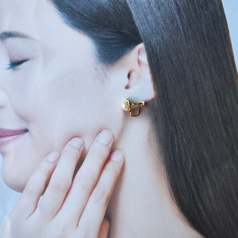 MIKIMOTO ミキモト あこや真珠 ハート型 イヤリング