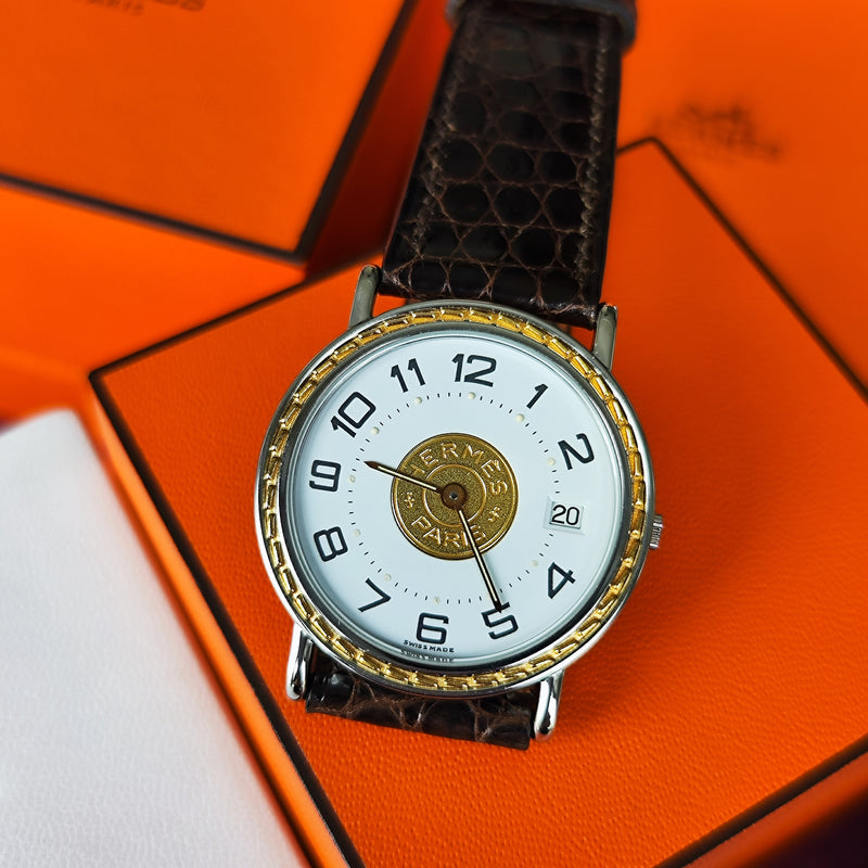 【OH済み ボーイズ】HERMES エルメス セリエ クォーツ 腕時計