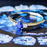 【ロイヤルブルー】天然サファイア 天然ダイヤモンド リング