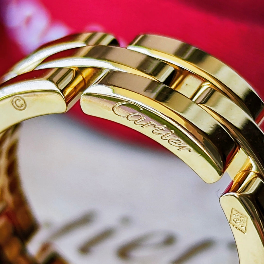 Cartier カルティエ マイヨンパンテール
3連 ハーフダイヤ 18金YG 57