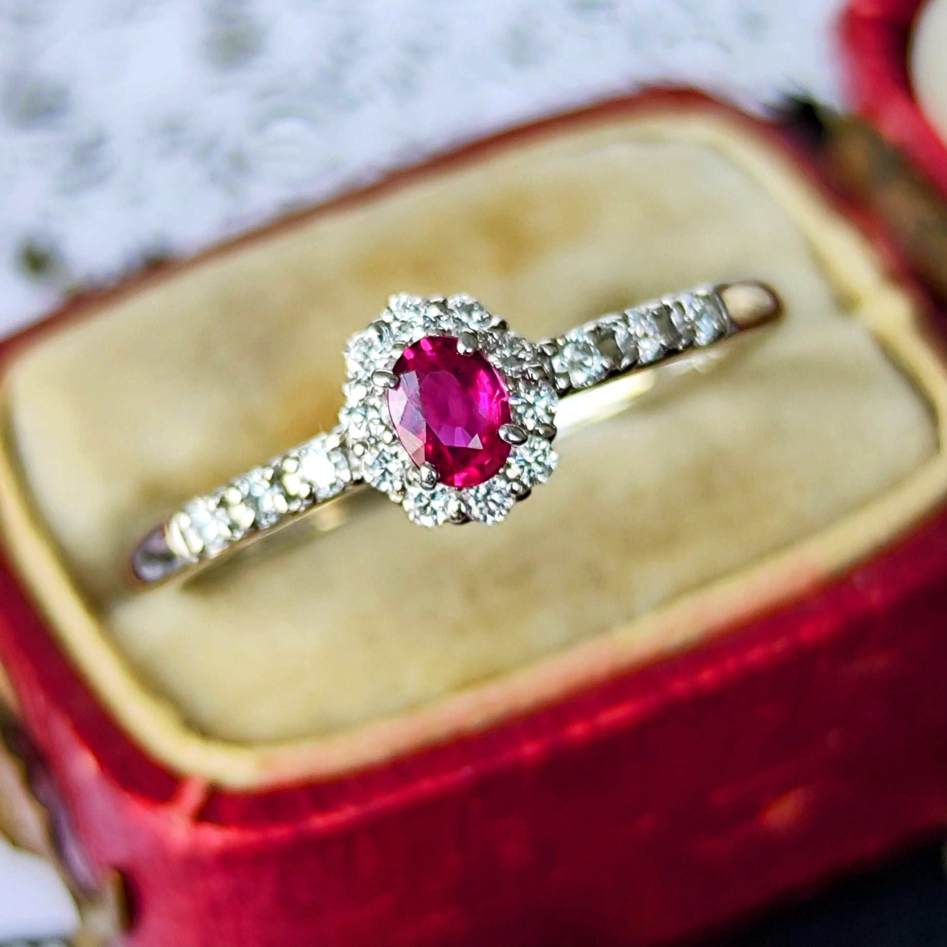 天然ルビー 天然ダイヤモンド プラチナリング