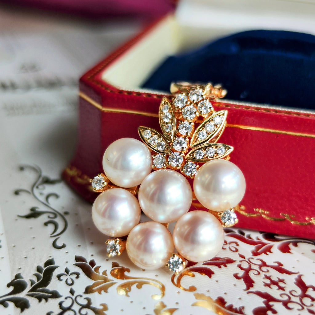MIKIMOTO ミキモト あこや真珠 ダイヤモンド ペンダントトップ