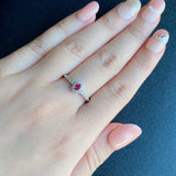 【非加熱 ピジョンブラッド】天然ルビー 天然ダイヤモンド リング