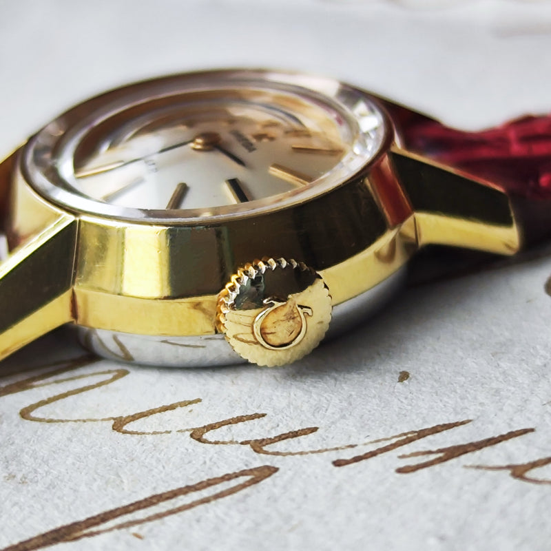 【OH済み】OMEGA オメガ TURLER チューラー ダブルネーム カットガラス 手巻き腕時計