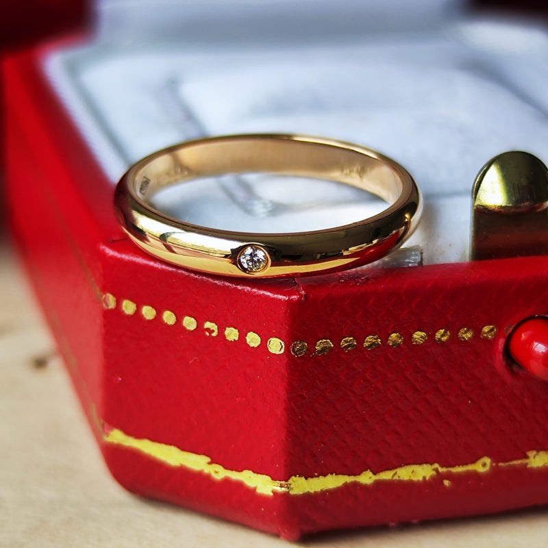 Cartier カルティエ  ウェデイング バンドリング ダイヤモンド 18金PG 8号