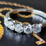 MIKIMOTO ミキモト 天然ダイヤモンド 0.74ct ハーフエタニティリング