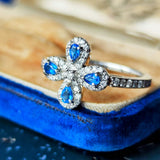 天然アウイナイト 天然ダイヤモンド プラチナリング