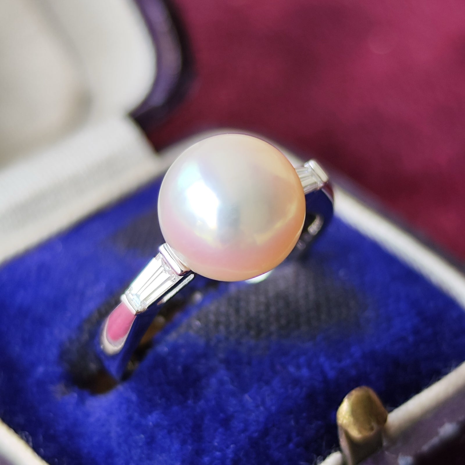 ミキモト　大粒真珠リング　ダイヤあり MIKIMOTO - ミキモト パール ダイヤ リング アコヤ真珠8.3mm 9.5