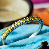 【イエローダイヤ】天然ダイヤモンド ハーフエタニティリング