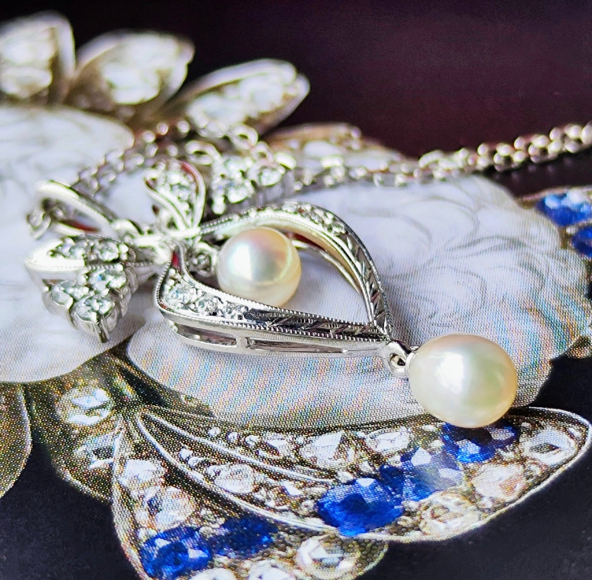 MIKIMOTO ミキモト あこや 淡水真珠 プラチナネックレス