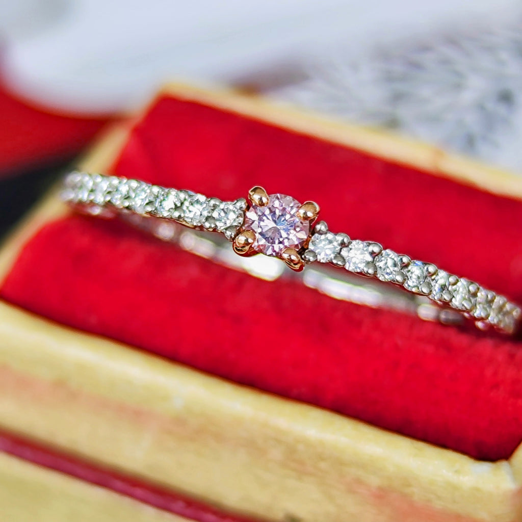 【ピンクダイヤ】FANCY PURPLISH PINK 0.073ct VS2