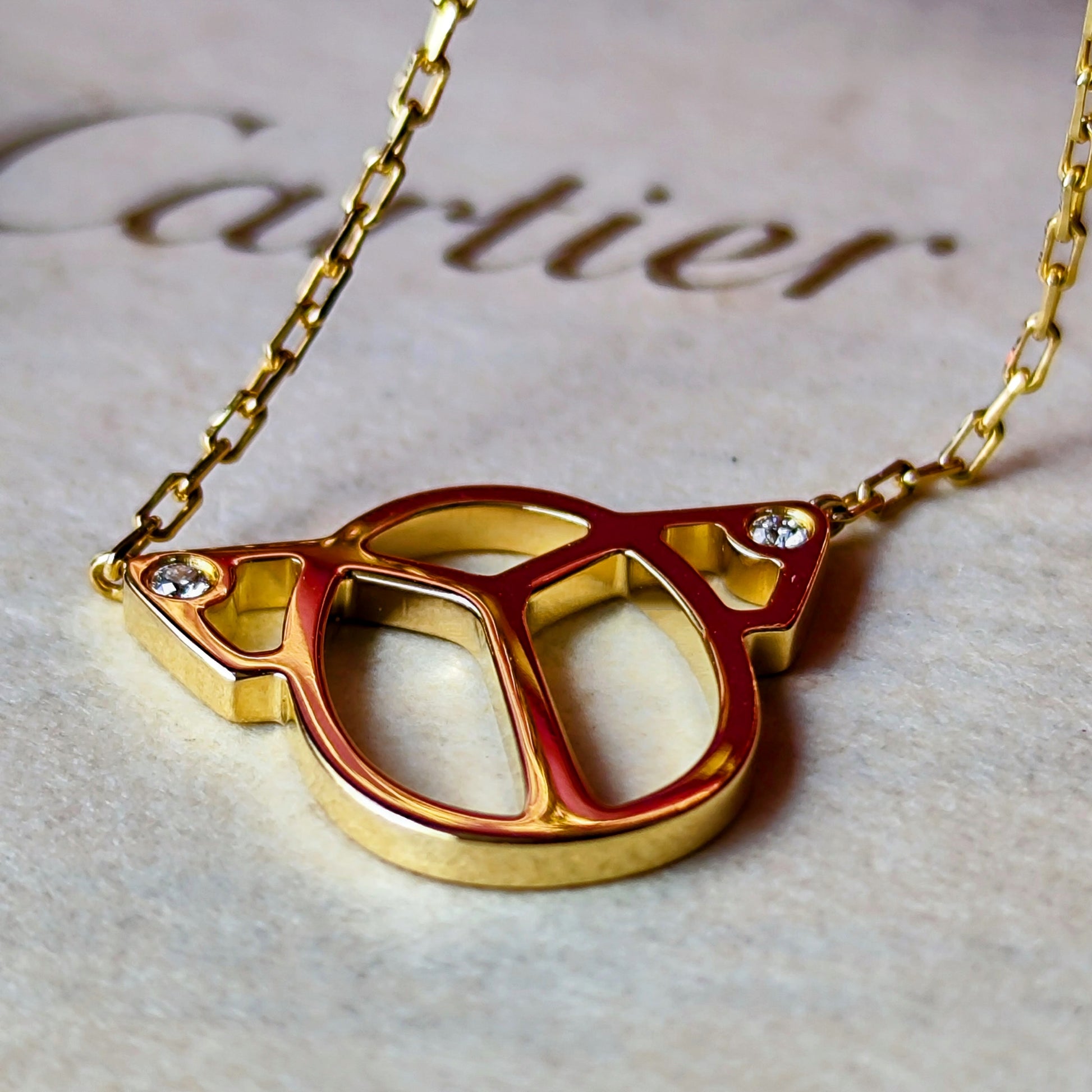 Cartier カルティエ スカラベ ダイヤモンド ネックレス 18金YG