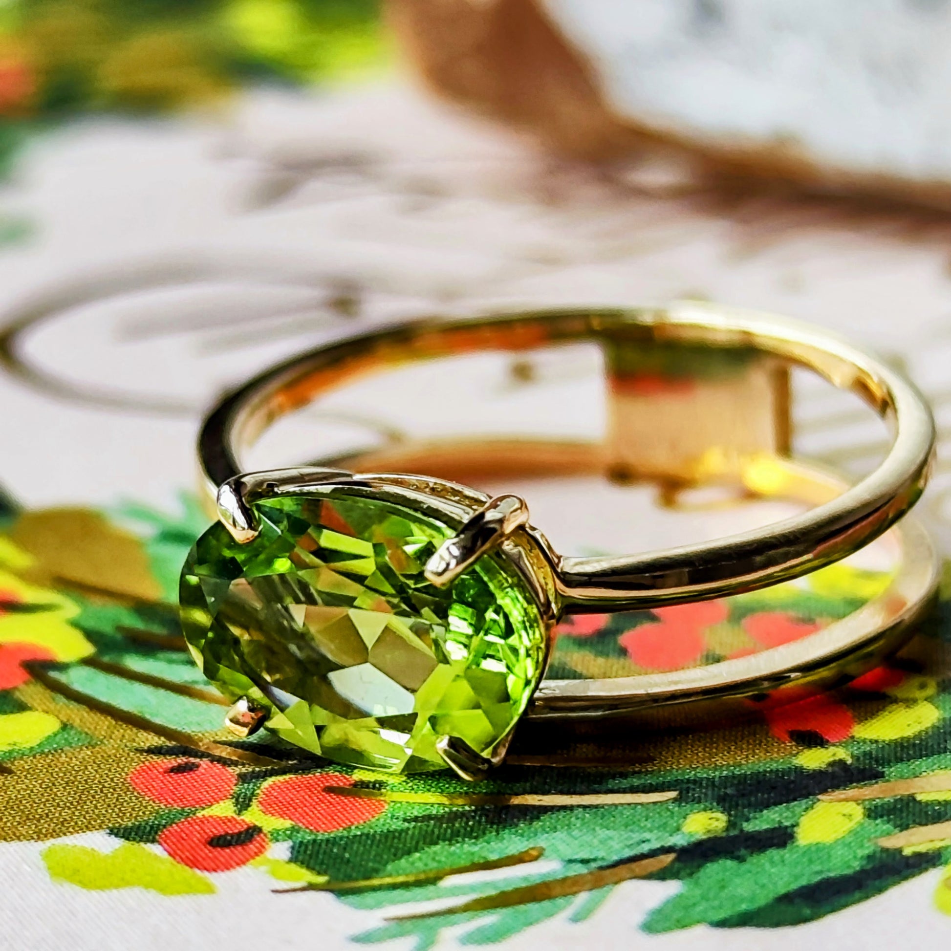 天然ペリドット 1.90ct 18金リング
