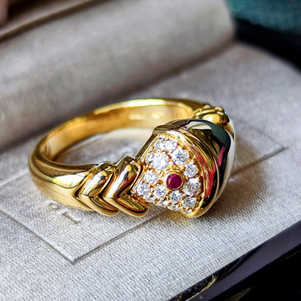 BVLGARI ブルガリナチュラリア ルビー ダイヤモンド リング