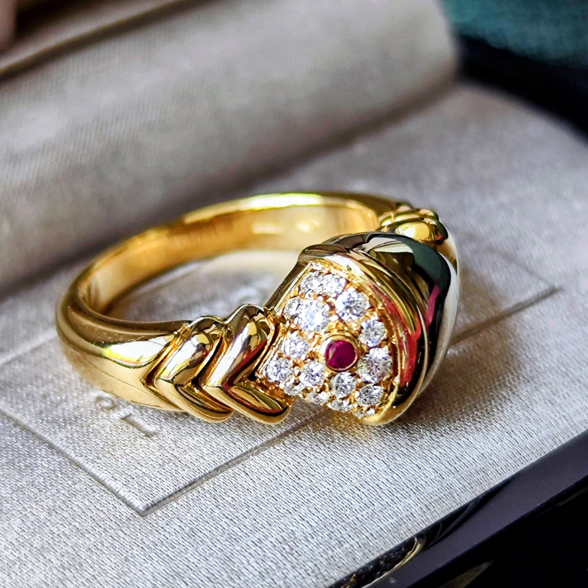 BVLGARI ブルガリナチュラリア ルビー ダイヤモンド リング