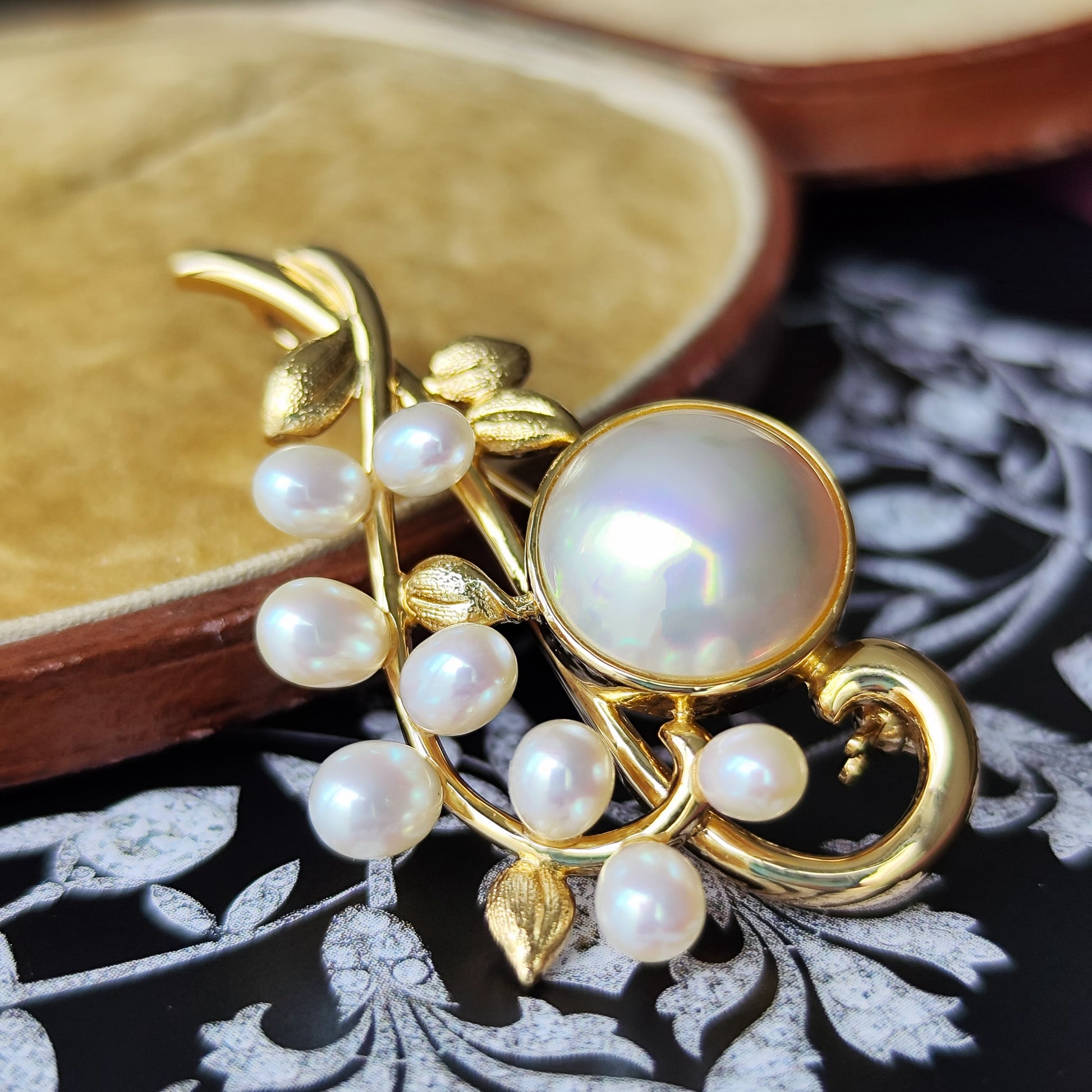 TASAKI 田崎真珠 マベパール 淡水真珠 ブローチ 兼 ペンダントトップ