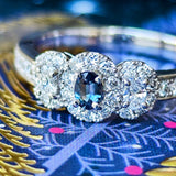 天然アレキサンドライト 天然ダイヤモンド プラチナリング