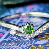 天然デマントイドガーネット 天然ダイヤモンド リング