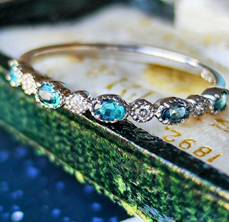 【初期の頃のルース】天然グランディディエライト 天然ダイヤモンド プラチナリング